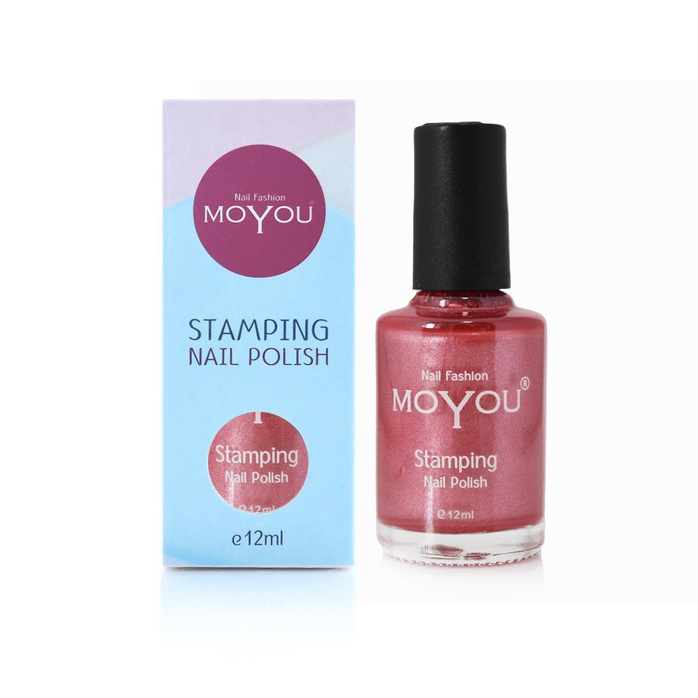MoYou Nails Metallic CRIMSON SKY Stamping Nail Art Polish, Pink Colour, Used to Create Beautiful Designs