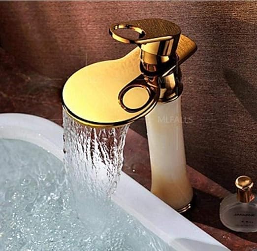 Grifos de fregadero de cocina Art Deco Retro Cascada Válvula de