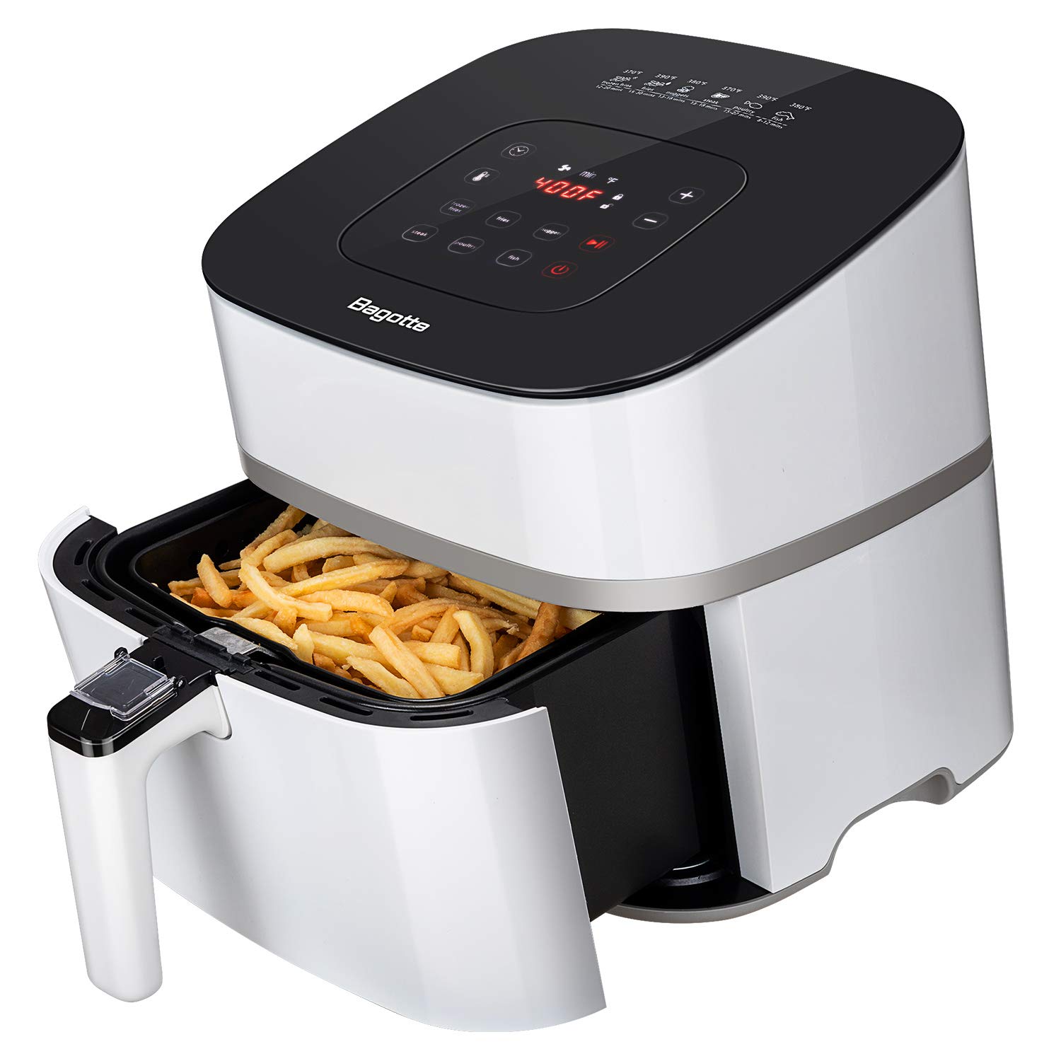 Bagotte Air Fryer XL 5QT, 1500W Electric Hot AirFryer Large Oven