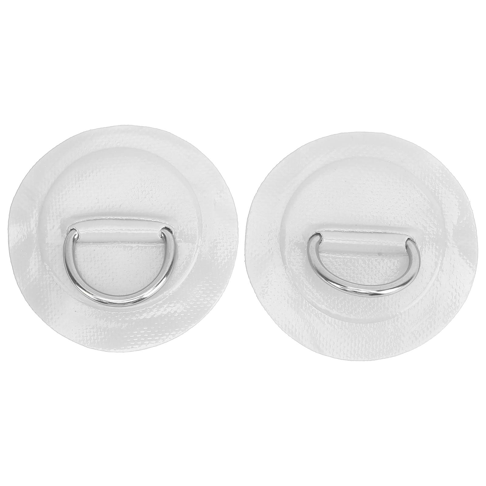 VGEBY D‑Ring Pad, 2pcs High Strength Stainless Steel D-Ring Patch For PVC Inflatable Boat, Raft, Dinghy, Kayak, Canoe, Surfboard(white) Rowing Water Sports