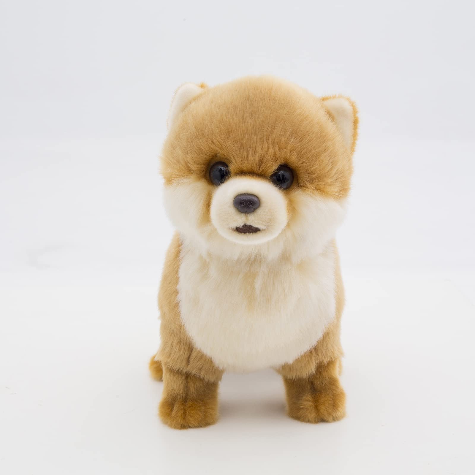 CU-MATE 12'' Pomeranian Simulation Plush Toy Dog- Realistic Stuffed Animals Puppy Plush Toys Dog- Cute Pet Gift for Girls/ Boys, XL