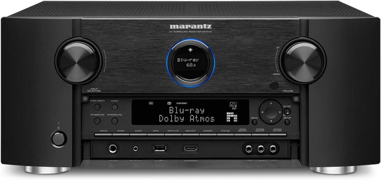 Marantz Audio Video Receiver Audio & Video Component Receiver Black (SR7012), Compatible with Alexa (Renewed)