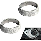 Zikefest 2PCS Exhaust Manifold Gasket, 2.56inch Sealed Exhaust Manifold Gasket, Prevent Leaking Between Exhaust Pipe and Exhaust Manifold, Universal Replacement Donut Gasket (65MM)