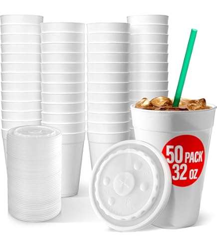 Amazon.com: Dart 32TJ32 Foam Drink Cups, 32oz, White, 25/Bag, 20