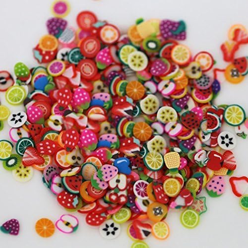 1000X Useful 3D Nail Art Fruit Flower Slices Polymer DIY Decoration Stickers (Fruit)
