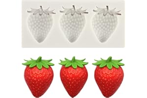 QDMOLDS Strawberry Molds Strawberry Silicone Mold for Cake Decoration Cupcake Topper Fondant Chocolate Gum Paste Polymer Clay