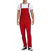 UMESOUL Men's Denim Bib Overalls Slim Fit Stretchy Fashion Jean Jumpsuit with Pockets