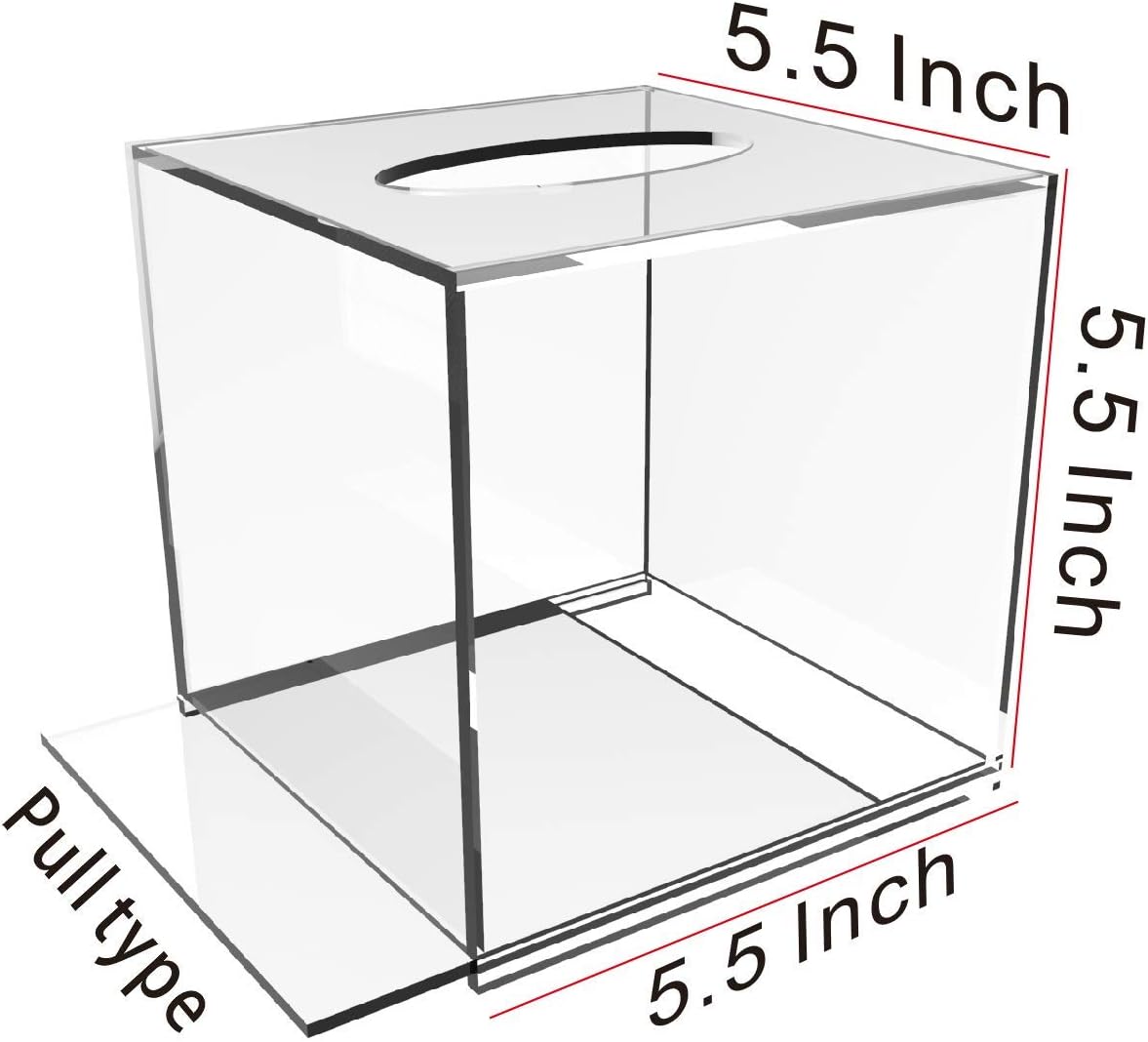 Cq acrylic Tissue Box Holder with Cover Rectangular,Facial Tissue Dispenser Box Case for Countertop,Clear Plastic Dryer Sheet Container Napkin Organizer for Bathroom, Kitchen,Home,Rectangle: Home & Kitchen