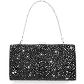 ELABEST Rhinestone Clutch Purse Bling Evening Bag for Women Formal Dress Wedding Double Sided Diamond Handbag