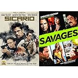 Mexican Cartel American Militants Double Feature Sicario &amp; Savages Bundle 2-DVD Set