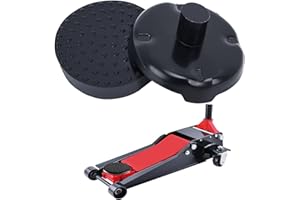 Floor Jack Saddle, Floor Jack Saddle with Rubber Pad, 4.8 Inch in Diam,1-1/8 Stem, 4 Tons Load-Bearing Fits Many Floor Jacks