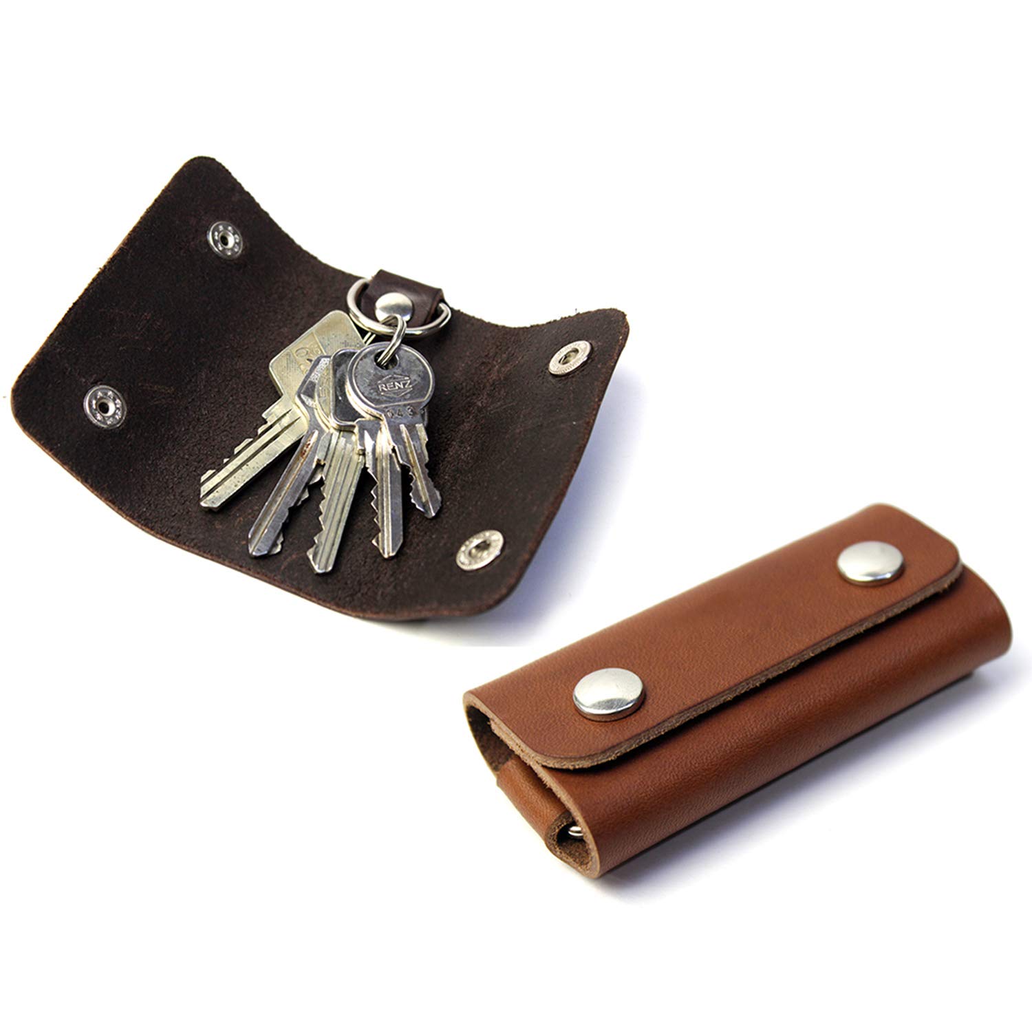 Pack & Smooch Key Case Key Wallet Leather FESTMOKER Handmade in Germany (light brown)