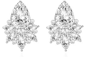 FENBORY Vintage Rhinestone Earrings Fancy Crystal Cluster Drop Earrings Art Deco Earrings for Women