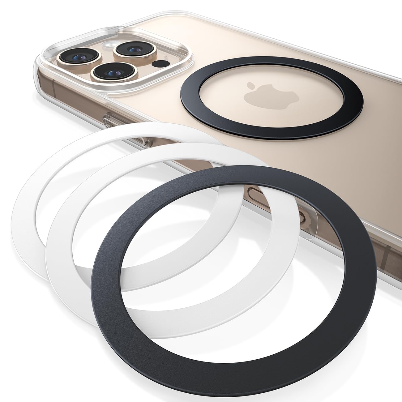 Photo 1 of Lamicall for MagSafe Sticker Ring - 4 Pack Powerful Metal Ring Compatible with Mag Safe Wireless Charger Case for iPhone 17 16 15 14 Pro Max Galaxy Android Accessories [Not Magnets]