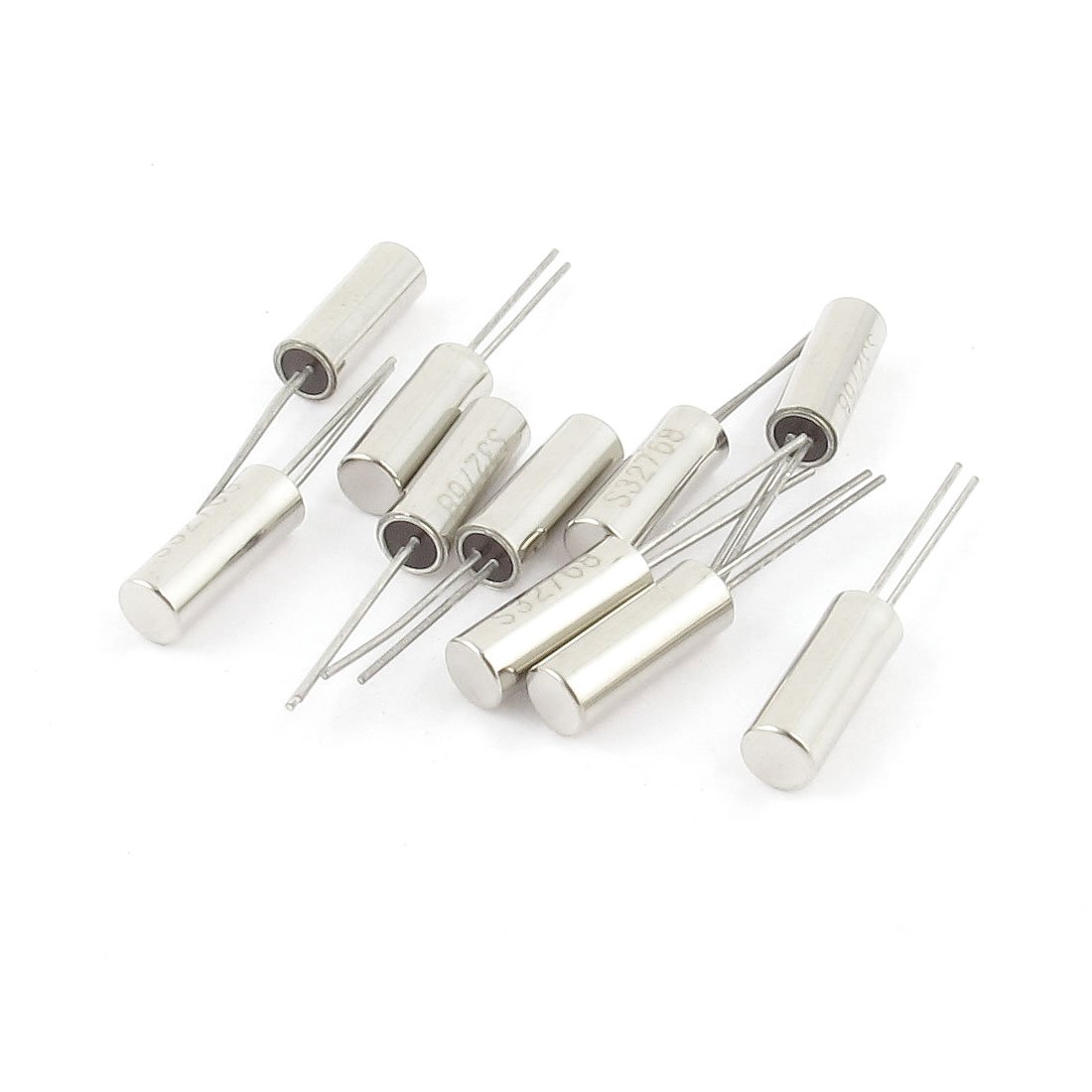 Sourcingmap 10 Pcs 3mmx8mm 32768HZ 32.768KHz Cylinder Shaped Crystal Oscillators