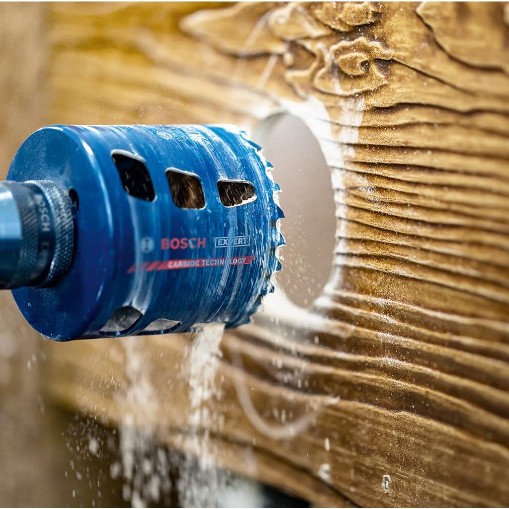 Bosch 11x EXPERT Tough Material Lochsäge Set (für Holz mit Metall, Ziegelstein, Ø 20-76 mm, Professional Zubehör Bohrmaschine/Schrauber) 6