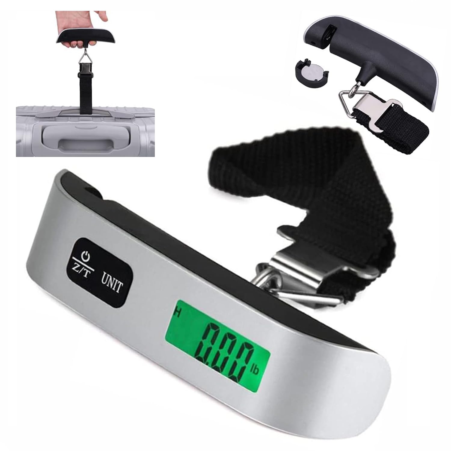 Buy-Simplicity® LCD Digital Handheld Luggage Pocket Scale 110Lb/50kg Portable - Electronic Accurate Measurement Multifunction Weighing Machine for Travel Bag, Suitcase, Baggage