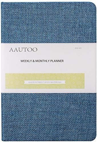 Aautoo 2018 Weekly Monthly Yearly Planner To Achieve Your Goals Increase Productivity Academic Designer Organizers For College,University and High School Environment Protection (Blue)