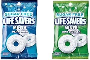 Life Savers Sugar Free Variety Pack - Pack of 2 - One of Each Flavor - Wint O Green and Pep O Mint - Delicious Variety - Perfect for Sharing