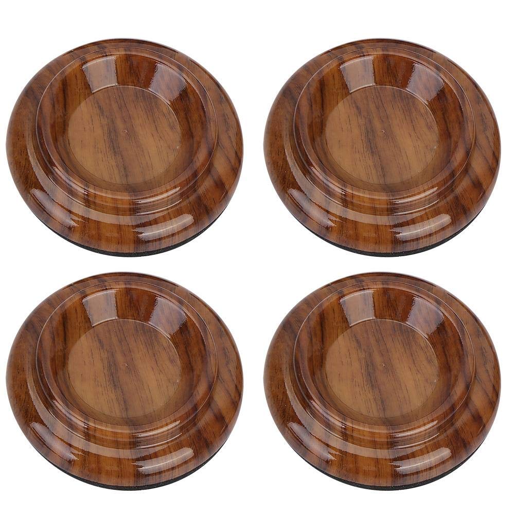 Piano Caster Cups, Wooden Grand Piano Mats, Anti-skid Anti-Noise Piano Accessories 4 Pcs for Hardwood Floor Protectors Grand Piano