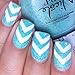Premium Nail Vinyls - No Rip Handmade Nail Art Stickers, Self-Adhesive Nail Tips Guides for DIY Decoration Stencil Tools (Single Chevron Skinny Vinyls)