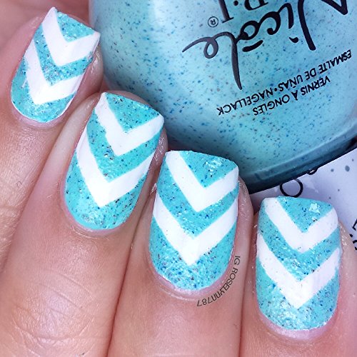 Single Chevron Nail Vinyls By Twinkled T - 1 Sheet of 100 Vinyls