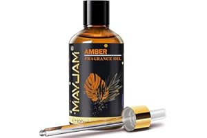 Amber Fragrance Oil Essential Oil, MAYJAM 3.38FL.OZ Amber Oil for Diffusers for Home, Long Lasting Scented Oils for Soap Candle Making - 100ML