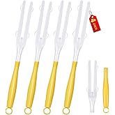 4PCS Replacement Dust Handles Stick Only Compatible with Swiffer Duster | Handle Extendable Duster Mop Wand for Cleaning Car Blinds Furniture Electronics(4, Yellow &amp; White)