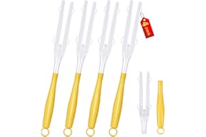 4 Pack Replacement Duster Handles Compatible with Swiffer Duster Mop Detachable & Extendable Dust Handle Only (4, Yellow & Wh
