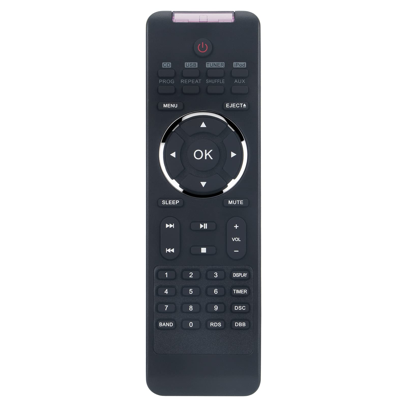 VINABTY Replaced Remote Control fit for Philips DCM250 DCM250/37 DCM230 DCM230/05 DCM230/12 DCM230/37BDCM230/55 Docking Entertainment System