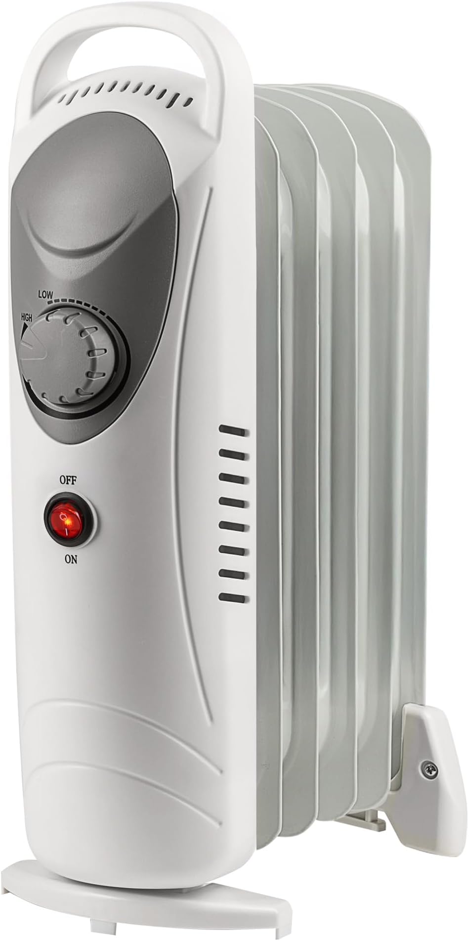 Daewoo 500W Mini Oil Filled Radiator Portable Thermostat Heater 5 Fin