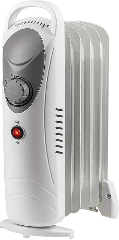 Daewoo 500W Mini Oil Filled Radiator Portable Thermostat Heater 5 Fin