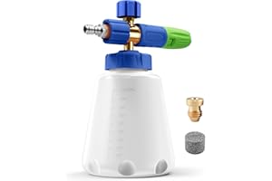 YeewayVeh Foam Cannon for Pressure Washer, Car Wash Foam Cannon with M22 & 1/4 Inch Quick Connect, 1 Liter Bottle, Orifice No