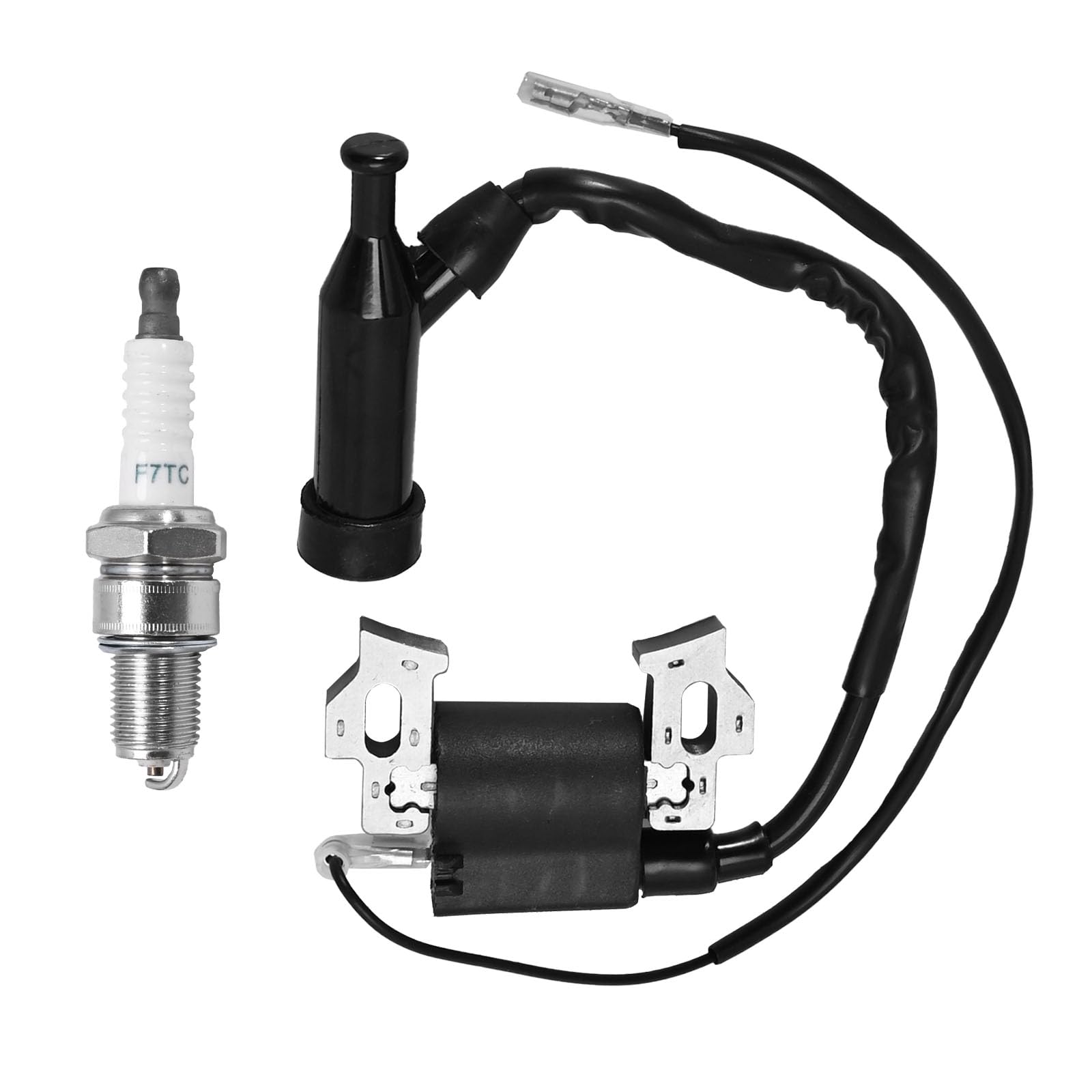 Hoypeyfiy Ignition Coil with Spark Plug for Gx110 Gx120 Gx140 Gx160 Gx200 5.5hp 6.5hp Engine Generator Rototiller 4589693/7988801 30500-ZE1-033 30500-ZE1-063 440-105