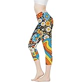 Belidome Women Yoga Leggings Capri Pants High Waist Tummy Control Stretch Trousers for Workout Sports