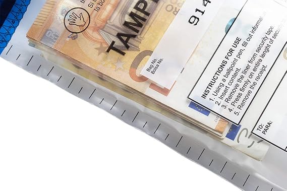 Amazon.com : USPACKSMART Deposit Bags for Cash Handling or Bank Deposits, Level 5 of Security Tape. Size 9