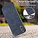 SALAWAT for iPhone Xs Case Slim Shock Proof Phone Cover Lightweight Premium PU Leather TPU Bumper PC Protection for iPhone X 5.8 inch (NavyBlue)