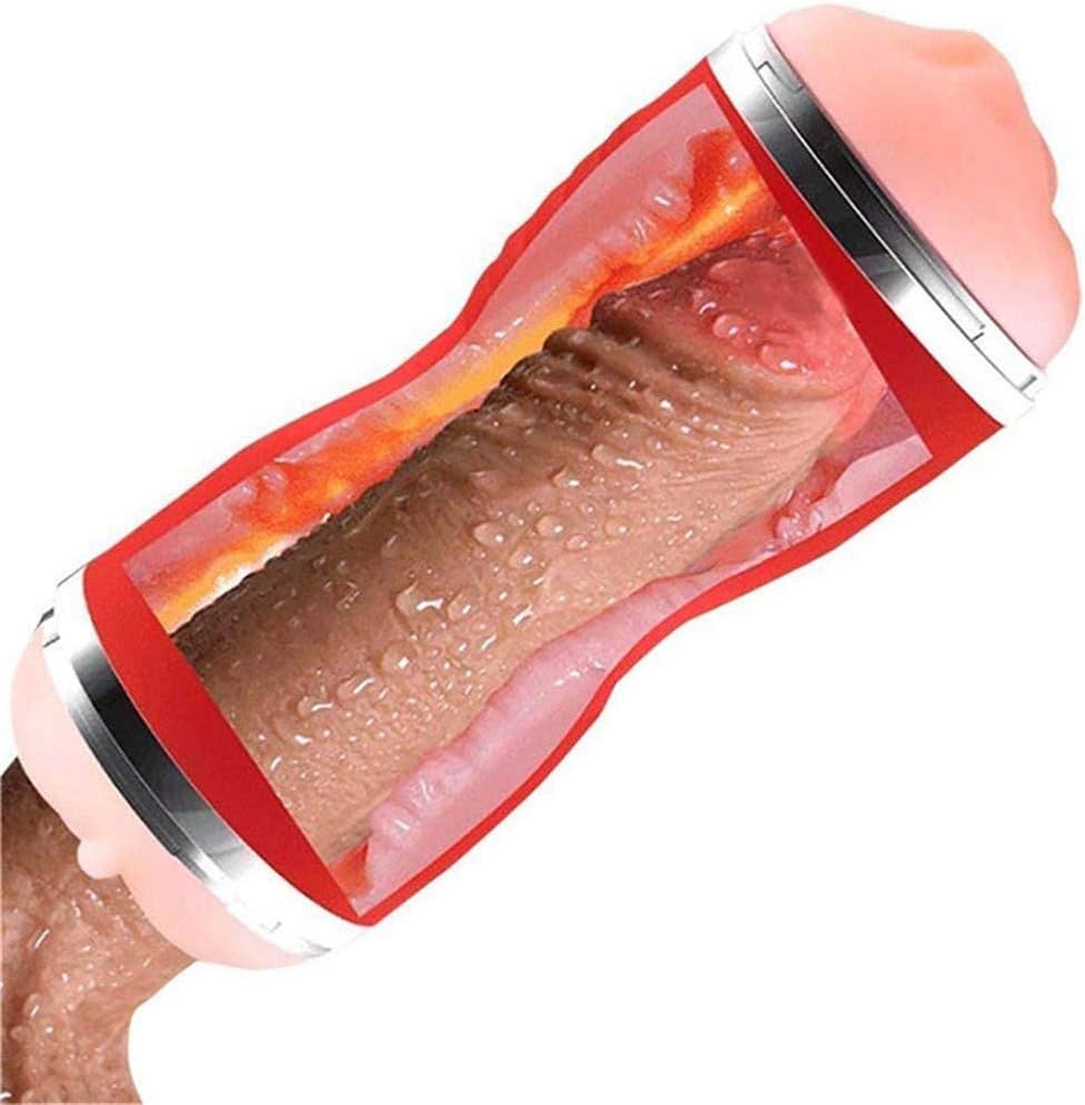 Ultra Soft Silicone Toy with Double-Head & Dual Function for Man Sèx Life, 3D Realistic Pussy & Lips Pocket 2-in-1 Bring You Ultimate Enjoyment Red