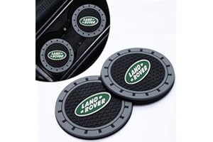 LAWMM for Land Rover Car Cup Holder Coaster,Cup Holder Insert Coaster for Land Rover LR2 LR3 LR4 Range Rover Sport Defender Discovery Sport LR4 Land Cruiser,Anti Slip Car Cup Coaster Car Accessories,Black