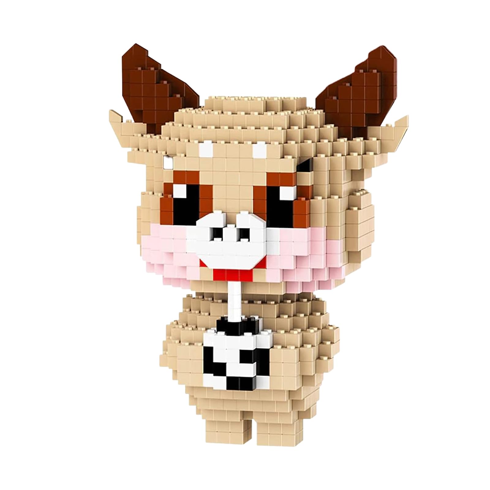 Larcele Micro Building Blocks Animal Set, DIY Mini 3D Building Toy Bricks,1248 Pieces KLJM-10 (Cattle)