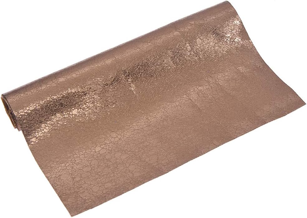 CHZIMADE A4 Size Glitter Synthetic Shiny Leather Fabric Faux DIY Sheet Canvas Back Great for Hair Bows Making Craft Crack