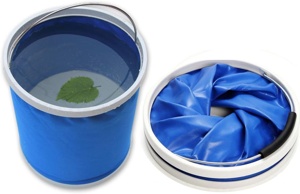 Folding Portable Bucket Water Multi-Purpose - Fit in Camping, Fishing, Beach, Home use, Outdoor Sports, Car Washing - Water Bucket 11L Capacity - Light and Easy to Carry (11L)