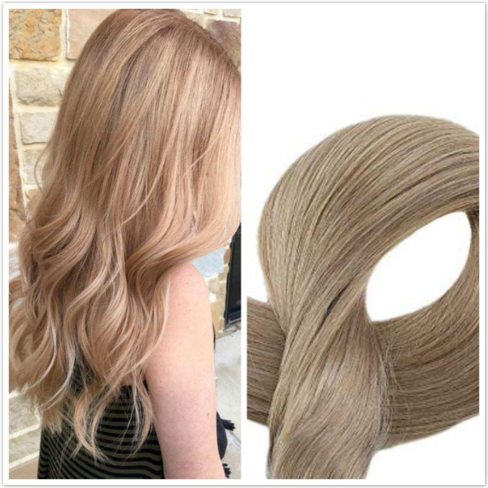 Full Shine Seamless Hair Extensions The Color 14 Golden Blonde 20
