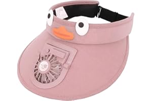 UGPLM Kids Fan Visor Hat Lightweight Open Top Fan Cap for Child Outdoor Sports Camping