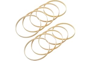 FAVOMOTO 10PCS Wreath Rings, 15CM Wooden Floral Hoop Macrame Craft Hoop Rings Wall Hanging Crafts for DIY Wedding Wreath Decor Dream Catcher