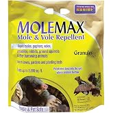 Bonide MOLEMAX Mole &amp; Vole Repellent Granules, 10 lbs. Ready-to-Use, Outdoor Lawn &amp; Garden Mole Control, People &amp; Pet Safe