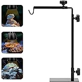 Simple Deluxe Reptile Light Stand Adjustable 14-26 inch Floor Lamp Holder, Metal Bracket for Reptile Tank & Terrarium Heating
