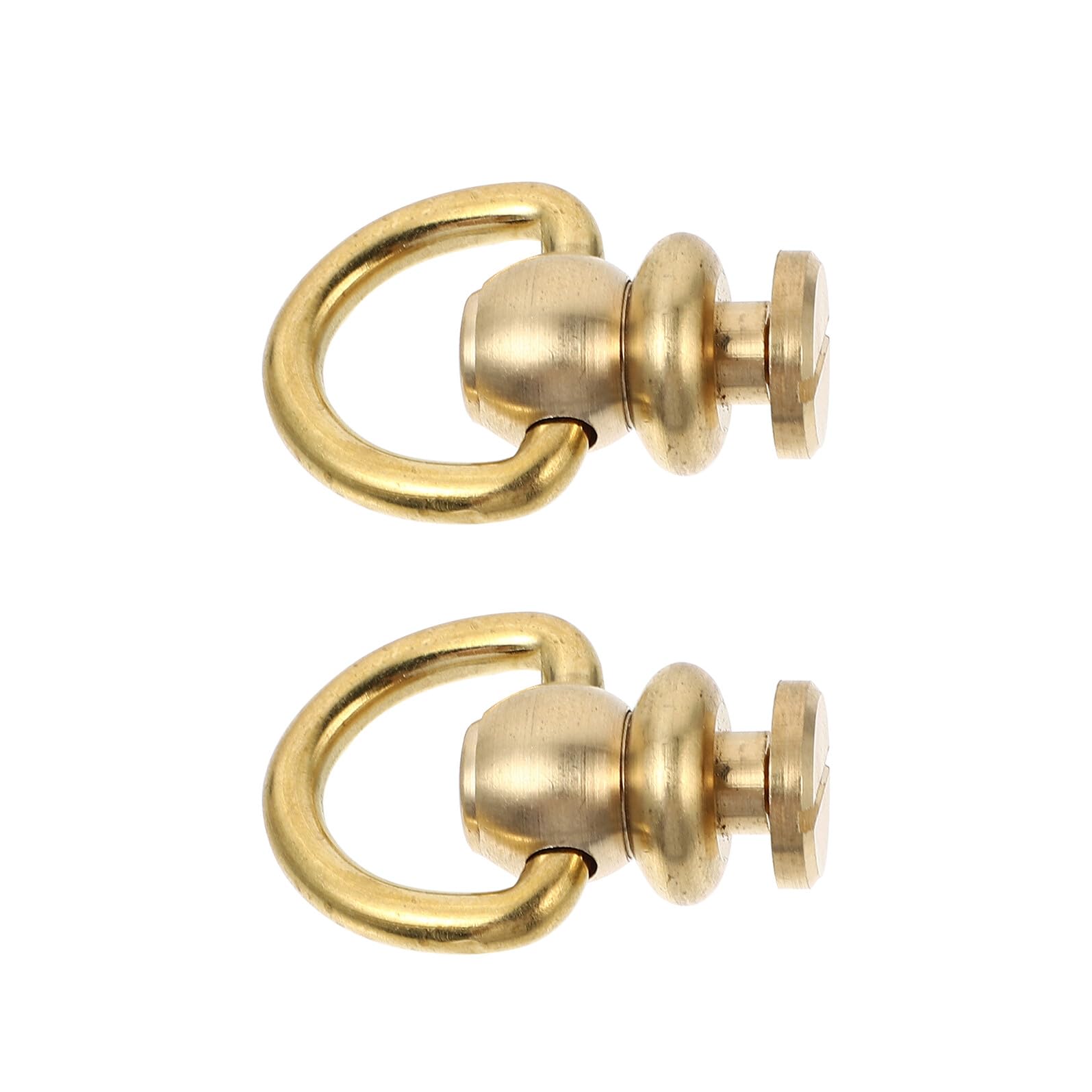 Brass Nail Rivet Chicago Screw D Rings Decorative Twist Lock Fasteners Buckles Accessories for DIY Handbag Shoulder Bag Leather Crossbody Purse Golden 2Pcs