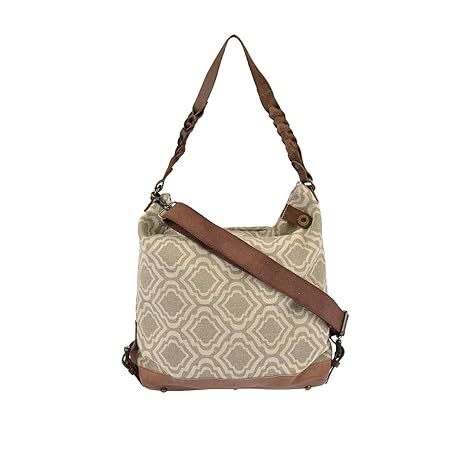 Desiderius Canvas Shopper Schulter Tasche Canvas Leder Vintage NEW + Tuch Gratis, Modell:Modell 1