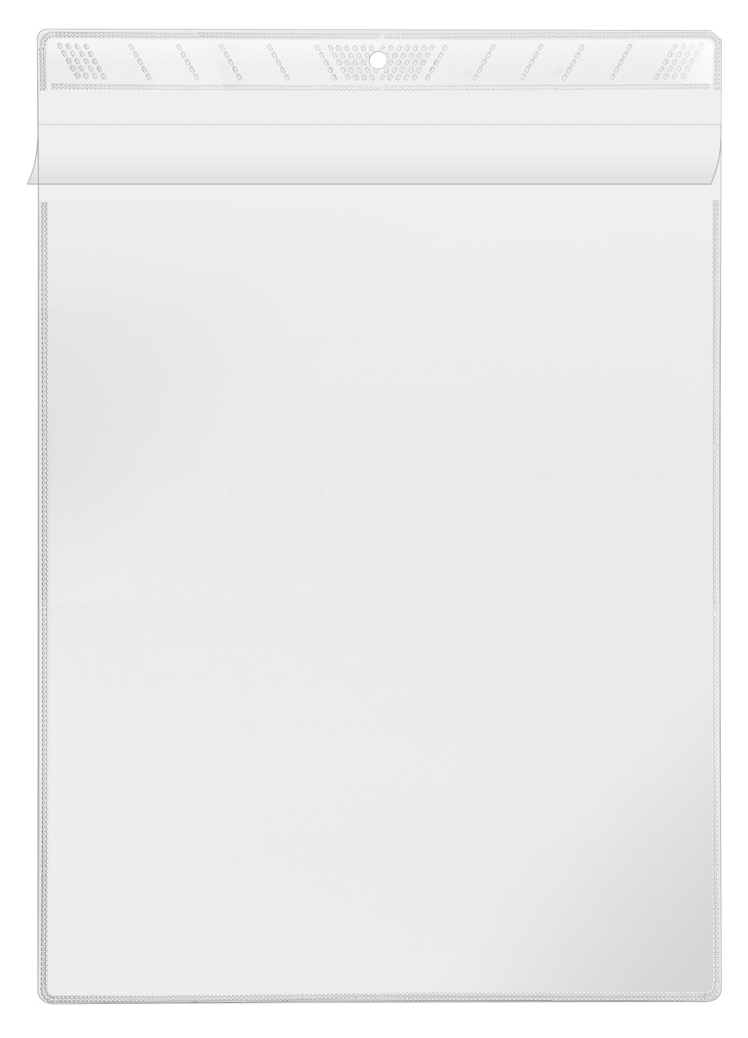 Veloflex 3304010 – Clear Wallet DIN A4 Pack of 10 Polypropylene with Hasp Flap Transparent